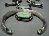 Museum Quality Vintage Navajo Turquoise Sterling Silver Squash Blossom Necklace-Nativo Arts