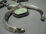 Museum Quality Vintage Navajo Turquoise Sterling Silver Squash Blossom Necklace-Nativo Arts