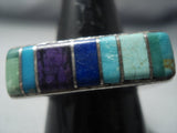 Museum Quality Vintage Navajo Turquoise Sugulite Sterling Native American Jewelry Silver Ring-Nativo Arts