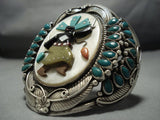 Museum Quality Vintage Navajo/ Zuni Dancer Turquoise Sterling Silver Bracelet-Nativo Arts