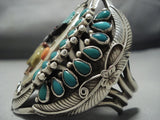 Museum Quality Vintage Navajo/ Zuni Dancer Turquoise Sterling Silver Bracelet-Nativo Arts