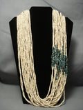 Museum Quality Vintage Santo Domingo Royston Turquoise Heishi Necklace Old-Nativo Arts