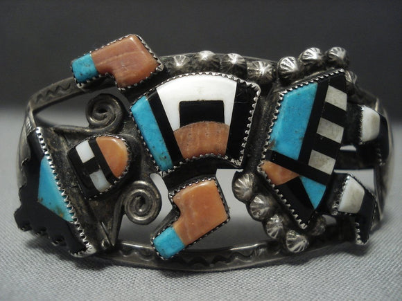 Museum Quality Vintage Zui Turquoise Sterling Native American Jewelry Silver Bracelet-Nativo Arts