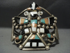 Museum Quality Vintage Zuni Turquoise Knifewing Sterling Native American Jewelry Silver Bracelet-Nativo Arts