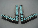 Museum Quality Yazzie Vintage Native American Jewelry Navajo Sterling Silver Collar Protectors-Nativo Arts