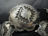 Museum Reg Dewakuka Vintage Native American Jewelry Hopi Sterling Silver Turtle Concho Belt Old-Nativo Arts