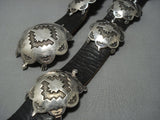 Museum Reg Dewakuka Vintage Native American Jewelry Hopi Sterling Silver Turtle Concho Belt Old-Nativo Arts