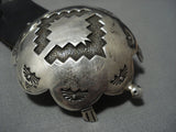 Museum Reg Dewakuka Vintage Native American Jewelry Hopi Sterling Silver Turtle Concho Belt Old-Nativo Arts