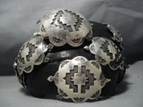 Museum Reg Dewakuka Vintage Native American Jewelry Hopi Sterling Silver Turtle Concho Belt Old-Nativo Arts