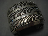Museum Ron Hurley Vintage Native American Navajo 157 Gram Sterling Silver Bracelet Old-Nativo Arts
