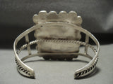 Museum 'Squared Royston Turquoise' Native American Jewelry Silver Heavy Bracelet Old-Nativo Arts