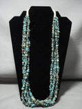 Museum 'Squawwrap' Navajo Native American Jewelry jewelry Royston Turquoise Necklace-Nativo Arts