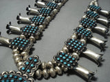 Museum Turquoise Vintage Native American Jewelry Navajo Sterling Silver Squash Blossom Necklace Bracelet-Nativo Arts