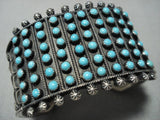 Museum Turquoise Vintage Native American Jewelry Navajo Sterling Silver Squash Blossom Necklace Bracelet-Nativo Arts