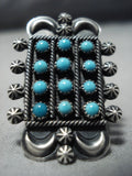 Museum Turquoise Vintage Native American Jewelry Navajo Sterling Silver Squash Blossom Necklace Bracelet-Nativo Arts
