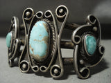Museum Vintage #8 Turquoise Native American Jewelry Silver Bracelet Old-Nativo Arts
