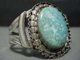 Museum Vintage Early 1900's Sky Blue Turquoise Sterling Silver Bracelet Old-Nativo Arts