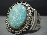Museum Vintage Early 1900's Sky Blue Turquoise Sterling Silver Bracelet Old-Nativo Arts