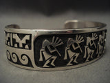 Museum Vintage Hopi Dancing Native American Jewelry Silver Bracelet-Nativo Arts