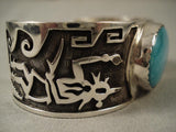 Museum Vintage Hopi Mudhead Ceremonial Turquoise Native American Jewelry Silver Bracelet-Nativo Arts
