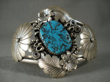 Museum Vintage Hopi Turquoise Native American Jewelry Silver Bracelet-Nativo Arts