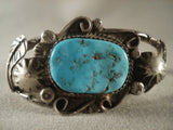 Museum Vintage Hopi Turqyuoise Native American Jewelry Silver Bracelet Old-Nativo Arts