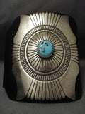 Museum Vintage Huge Navajo Old Turquoise Native American Jewelry Silver Ketoh Bracelet-Nativo Arts
