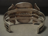 Museum Vintage 'Huge Turquoise' Native American Jewelry Silver Bracelet-Nativo Arts
