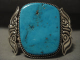 Museum Vintage 'Huge Turquoise' Native American Jewelry Silver Bracelet-Nativo Arts