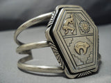 Museum Vintage Native American Jewelry Navajo 14k Gold Sterling Silver Bracelet Cuff-Nativo Arts