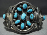 Museum Vintage Native American Jewelry Navajo Bisbee Turquoise Sterling Silver Bracelet-Nativo Arts