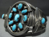 Museum Vintage Native American Jewelry Navajo Bisbee Turquoise Sterling Silver Bracelet-Nativo Arts