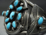 Museum Vintage Native American Jewelry Navajo Bisbee Turquoise Sterling Silver Bracelet-Nativo Arts