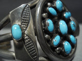 Museum Vintage Native American Jewelry Navajo Bisbee Turquoise Sterling Silver Bracelet-Nativo Arts