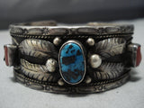 Museum Vintage Native American Jewelry Navajo Bisbee Turquoise Sterling Silver Bracelet Cuff-Nativo Arts