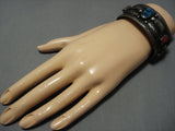 Museum Vintage Native American Jewelry Navajo Bisbee Turquoise Sterling Silver Bracelet Cuff-Nativo Arts