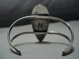 Museum Vintage Native American Jewelry Navajo Bisbee Turquoise Sterling Silver Bracelet Cuff Old-Nativo Arts