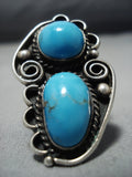 Museum Vintage Native American Jewelry Navajo Bisbee Turquoise Sterling Silver Squash Blossom Necklace-Nativo Arts