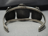 Museum Vintage Native American Jewelry Navajo Blue Gem Turquoise Sterling Silver Bracelet Old-Nativo Arts