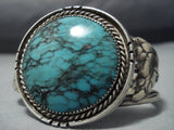 Museum Vintage Native American Jewelry Navajo Bulbous Turquoise Sterling Silver Bracelet-Nativo Arts