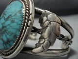 Museum Vintage Native American Jewelry Navajo Bulbous Turquoise Sterling Silver Bracelet-Nativo Arts