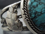 Museum Vintage Native American Jewelry Navajo Bulbous Turquoise Sterling Silver Bracelet-Nativo Arts