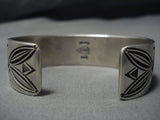 Museum Vintage Native American Jewelry Navajo Cal Martinez #8 Turquoise Sterling Silver Bracelet Old-Nativo Arts