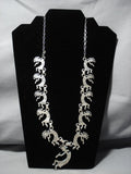 Museum Vintage Native American Jewelry Navajo Dancing Kokopelli Sterling Silver Charm Necklace Old-Nativo Arts