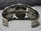 Museum Vintage Native American Jewelry Navajo Fox Turquoise Sterling Silver Bracelet Cuff Old-Nativo Arts