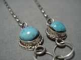 Museum Vintage Native American Jewelry Navajo Fox Turquoise Sterling Silver Necklace Old-Nativo Arts