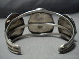 Museum Vintage Native American Jewelry Navajo Gilbert Turquoise Sterling Silver Cuff Bracelet-Nativo Arts