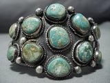 Museum Vintage Native American Jewelry Navajo Green Turquoise Sterling Silver Cuff Bracelet-Nativo Arts