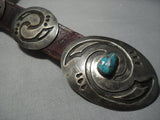 Museum Vintage Native American Jewelry Navajo Hopi Turquoise Sterling Silver Concho Belt Old-Nativo Arts