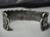 Museum Vintage Native American Jewelry Navajo Natural Royston Squared Turquoise Sterling Silver Bracelet-Nativo Arts